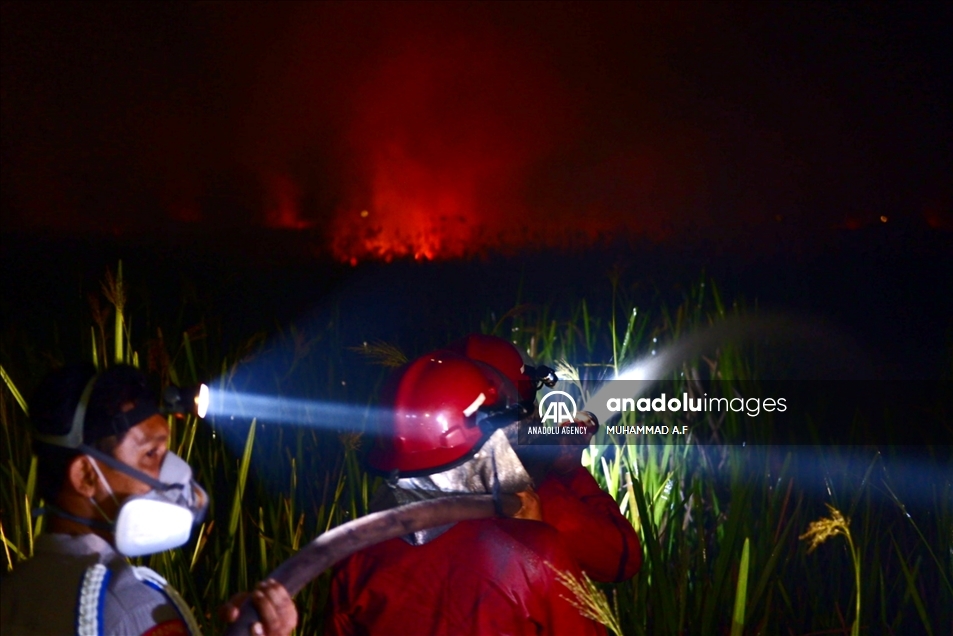 Kebakaran lahan gambut di Ogan Ilir, Palembang