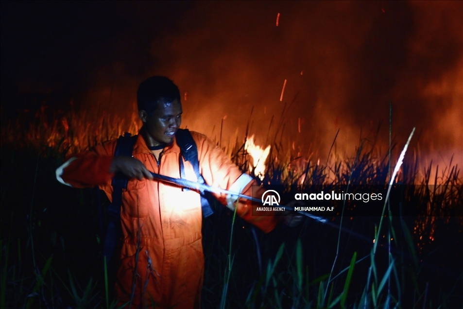 Kebakaran lahan gambut di Ogan Ilir, Palembang