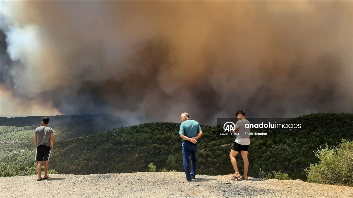 Antalya'da çıkan orman yangınına hava ve karadan müdahale ediliyor