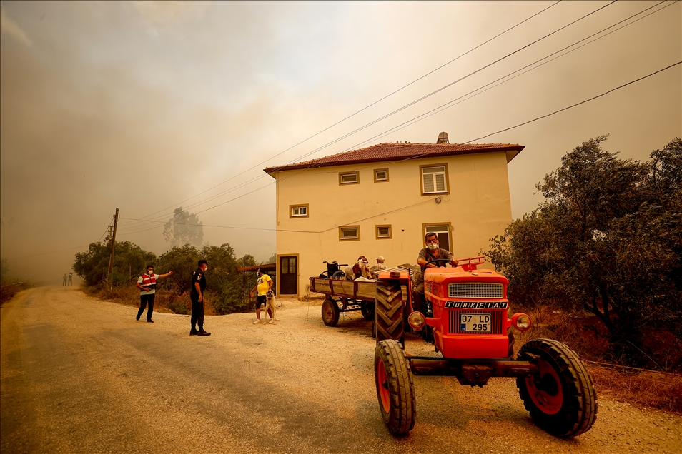 Antalya'da çıkan orman yangınına havadan ve karadan müdahale ediliyor
