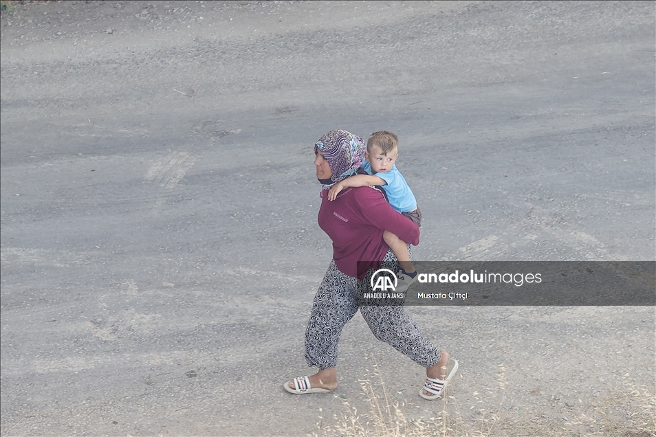 Manavgat'ta çıkan orman yangını havadan ve karadan müdahaleyle kontrol altına alınmaya çalışılıyor