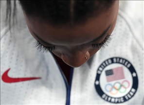 La gimnasta estadounidense Simone Biles durante los Juegos Olímpicos de Tokio 2020