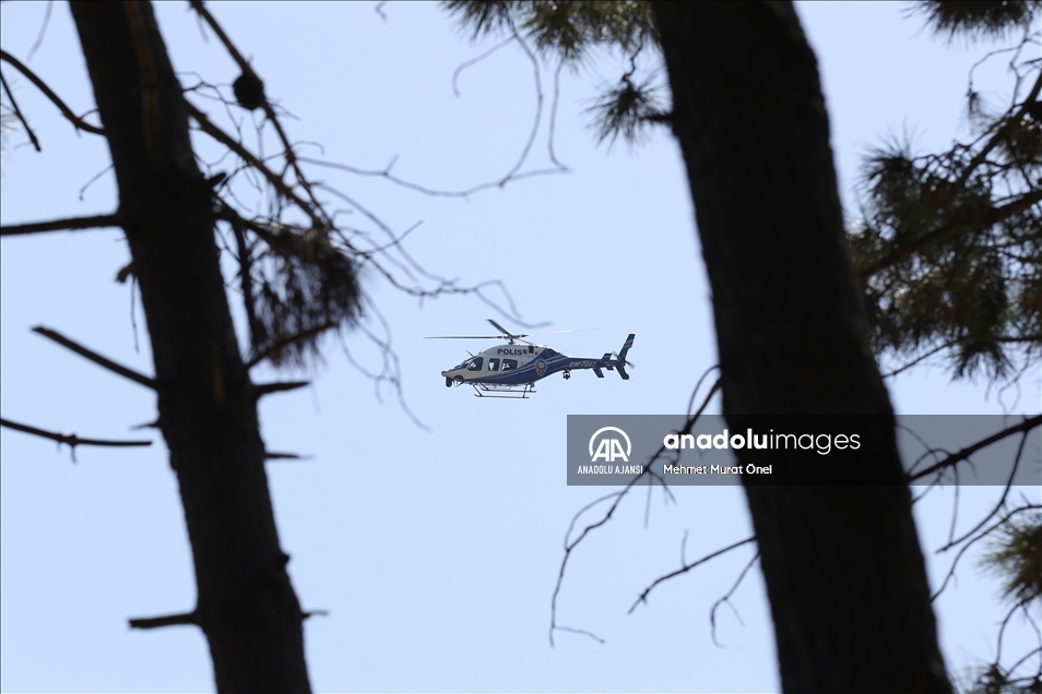İstanbul polisinden orman yangınlarına karşı helikopter destekli güvenlik önlemi