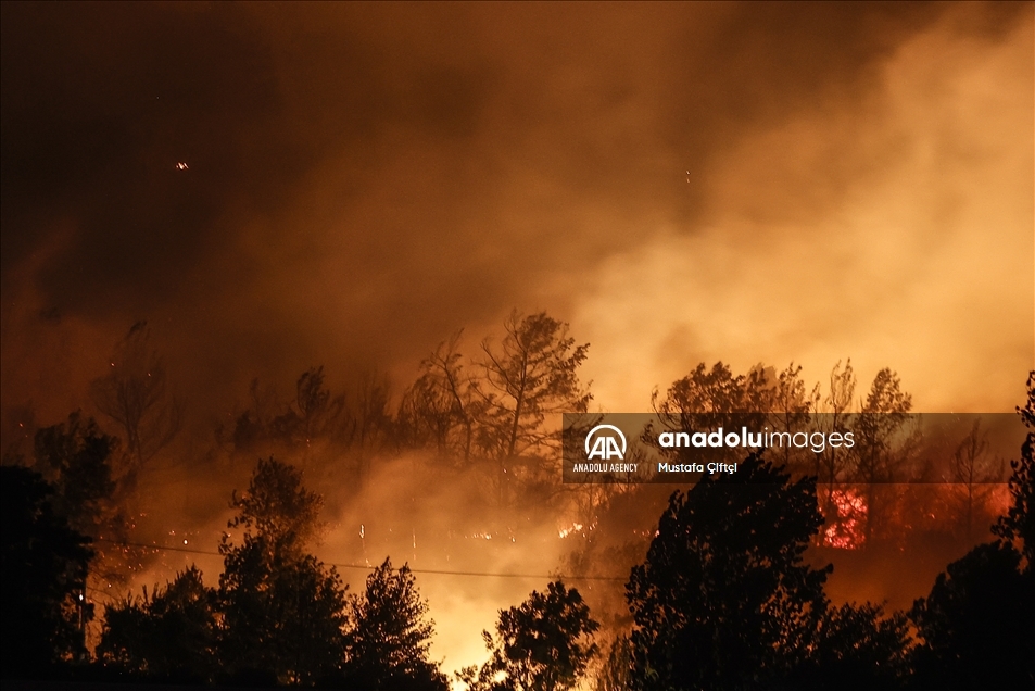 Forest fire in Turkey's Antalya