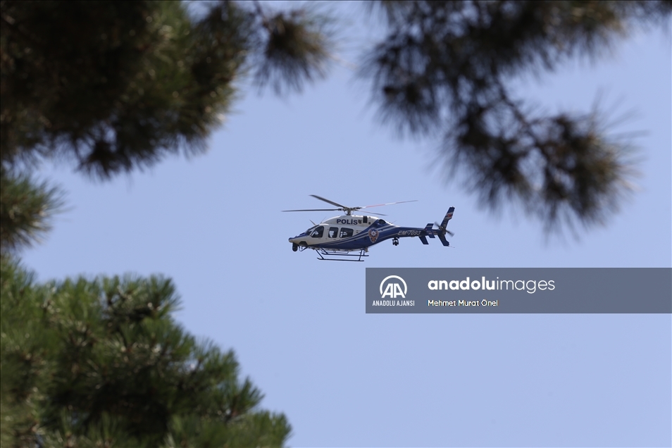 İstanbul polisinden orman yangınlarına karşı helikopter destekli güvenlik önlemi