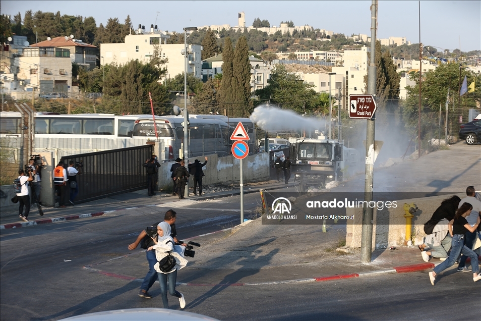 İsrail polisi Şeyh Cerrah Mahallesi'ndeki gösteriye müdahale etti