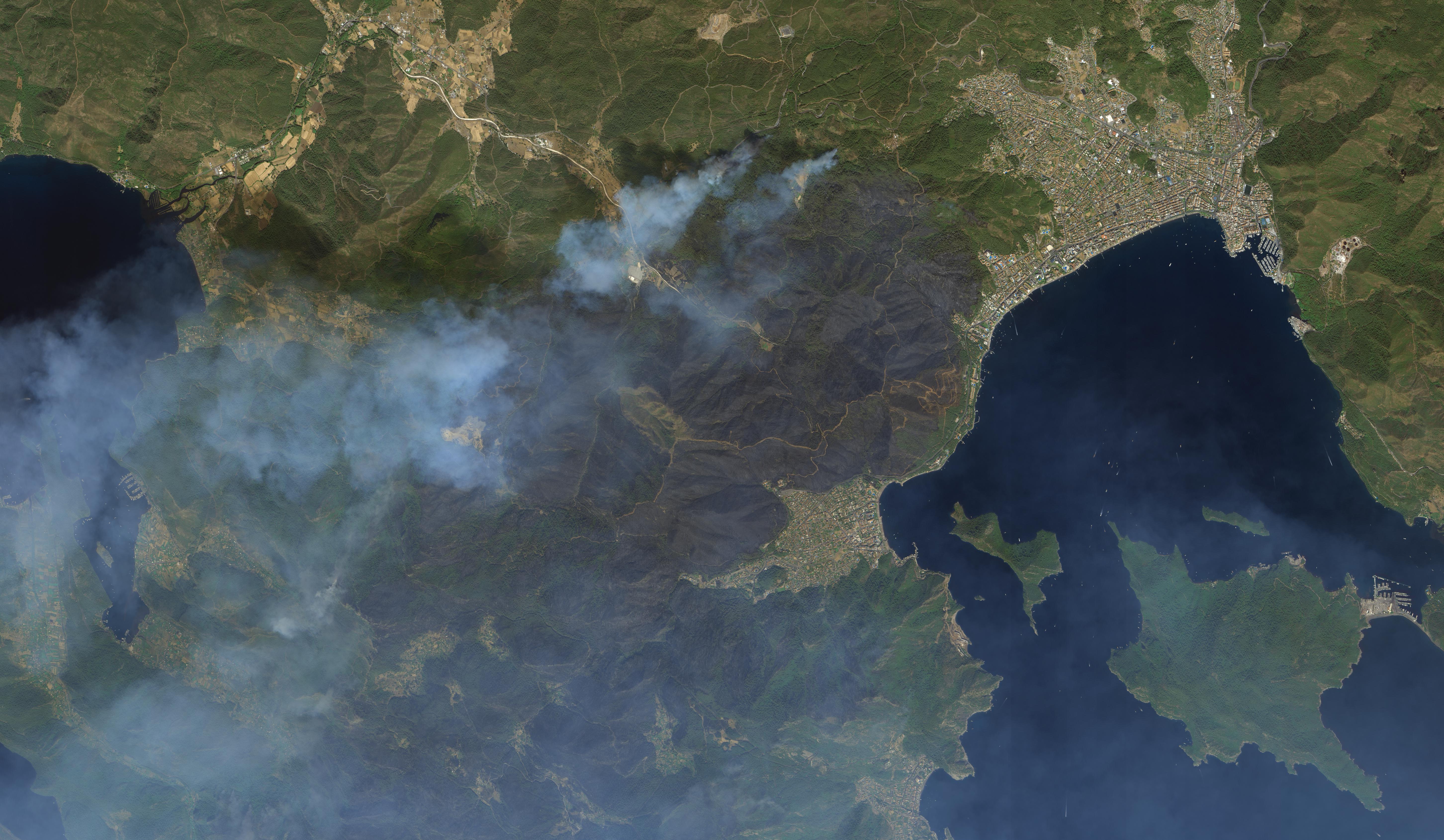 Forest fires in southern Turkey