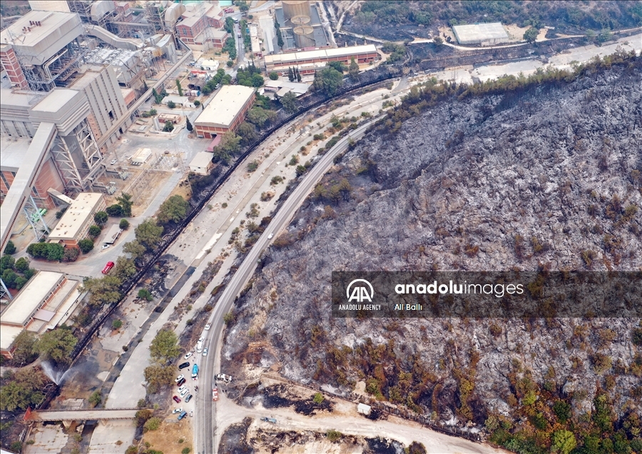 إخماد حريق قبيل وصوله محطة حرارية غربي تركيا