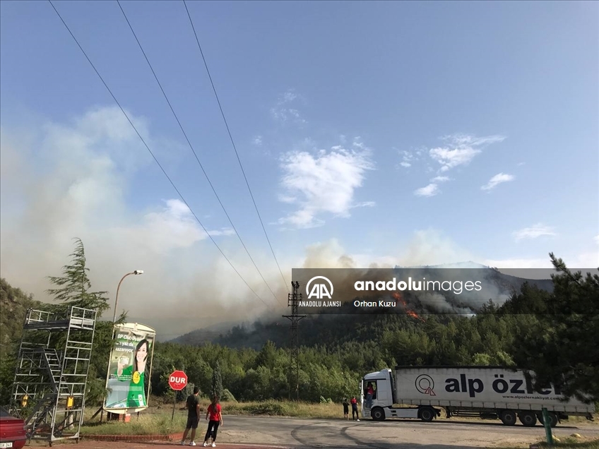 Karabük'te ormanlık alanda çıkan yangına müdahale ediliyor
