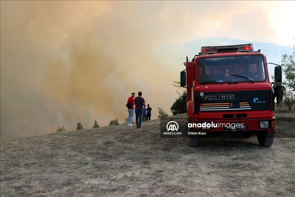 Karabük'te ormanlık alanda çıkan yangına müdahale ediliyor