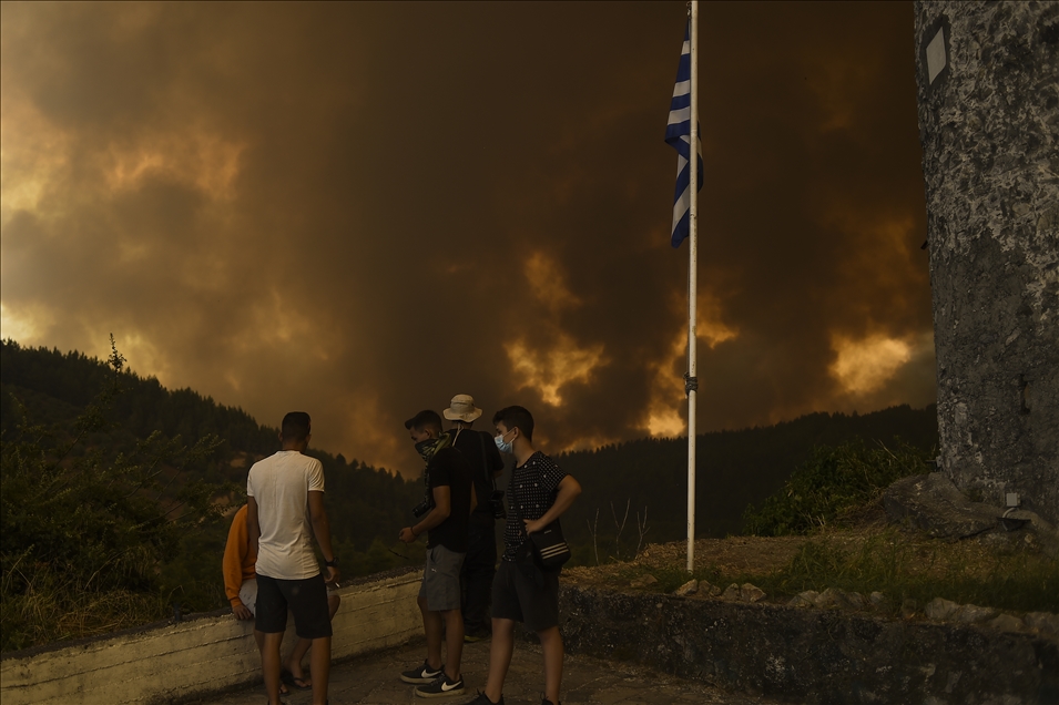 Wildfire in Evia island, Greece