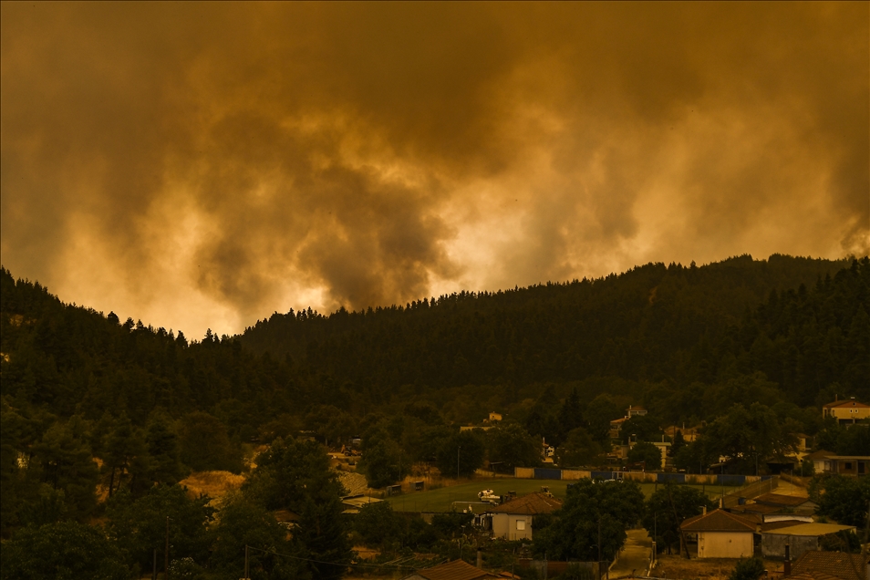 Wildfire in Evia island, Greece