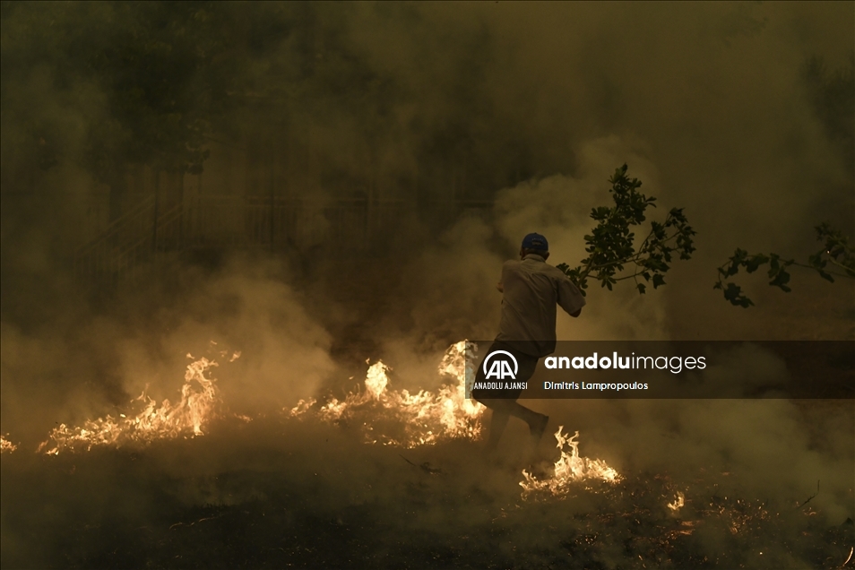 Yunanistan’da orman yangınlarıyla mücadele sürüyor