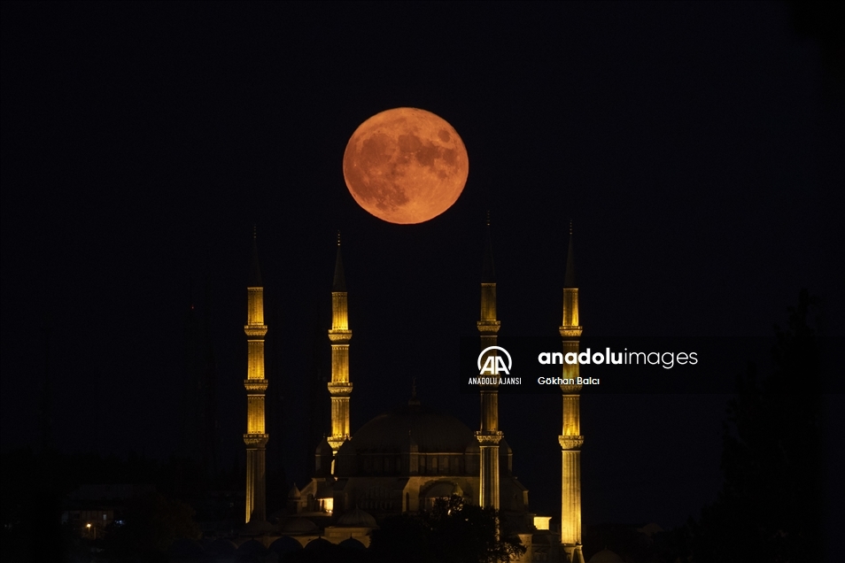 Edirne'de dolunay