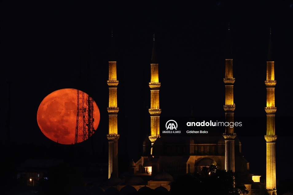 Edirne'de dolunay