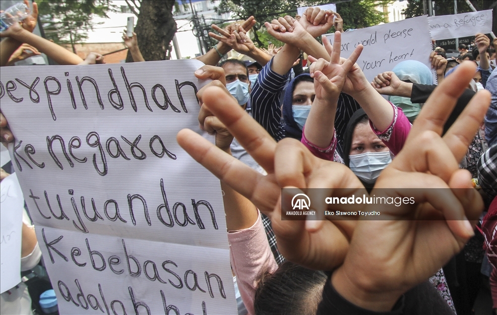 Warga Afghanistan gelar demonstrasi di Jakarta