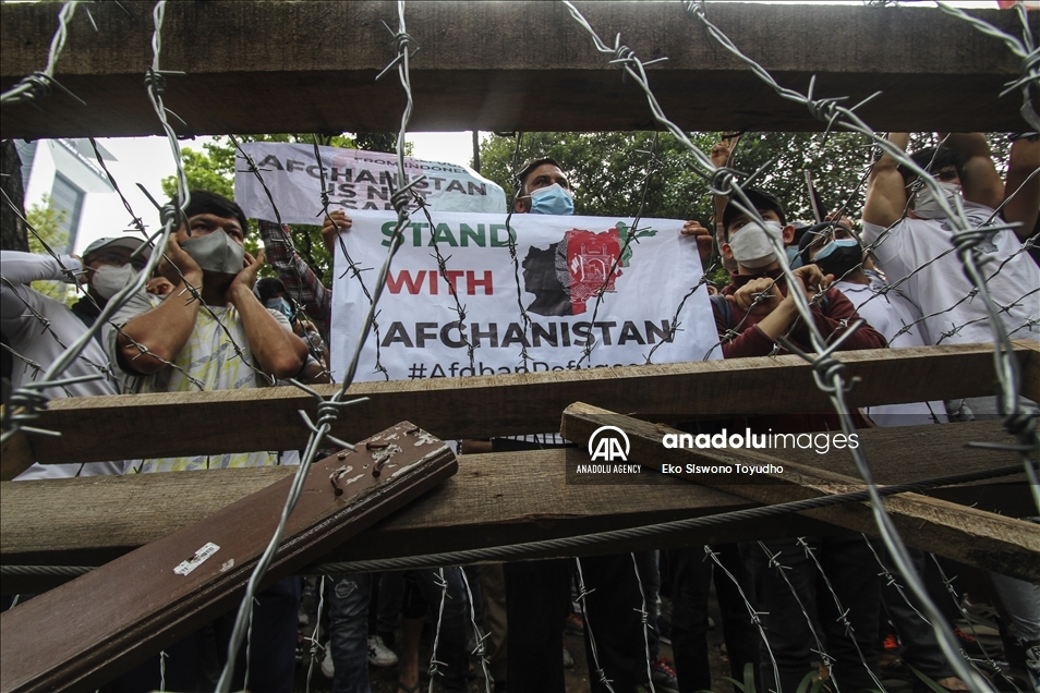 Warga Afghanistan gelar demonstrasi di Jakarta