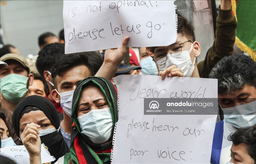 Warga Afghanistan gelar demonstrasi di Jakarta