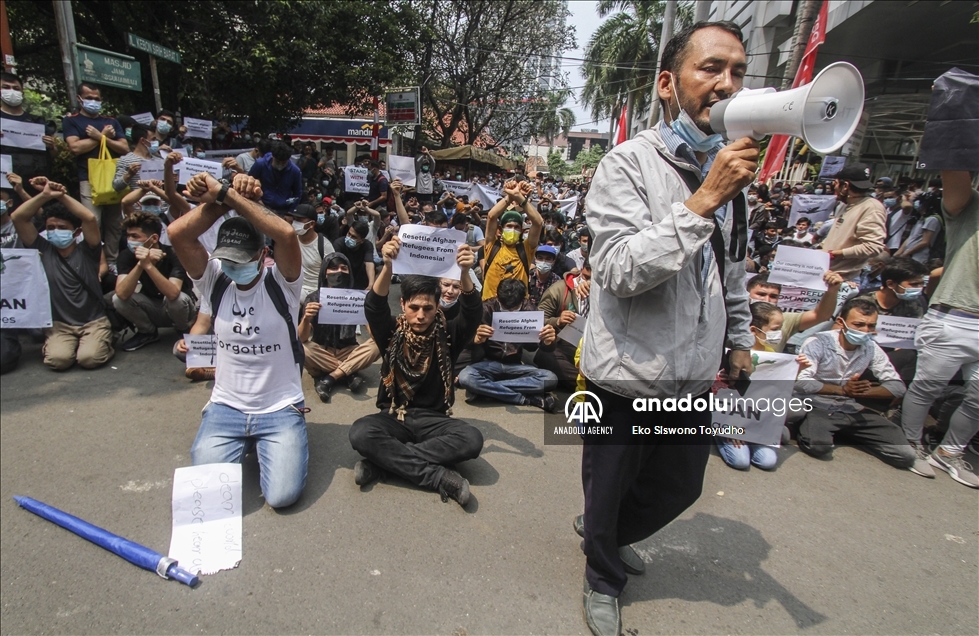 Warga Afghanistan gelar demonstrasi di Jakarta