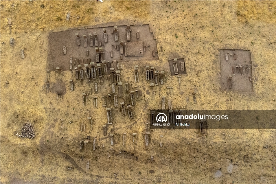 Tombstones at Ahlat Seljuk Square Cemetery in Turkey's Bitlis