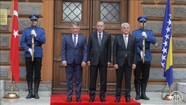 Predsjednik Republike Turske Recep Tayyip Erdogan u BiH: Svečani doček ispred Predsjedništva Bosne i Hercegovine