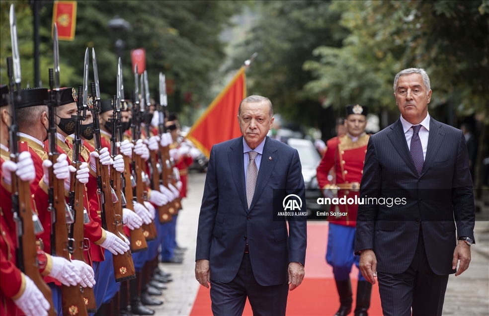 Türkiye Cumhurbaşkanı Erdoğan Karadağ'da