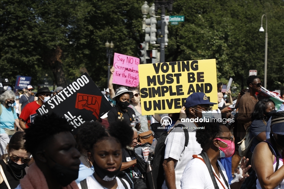 “March On For Voting Rights” Demonstration In Washington DC, USA