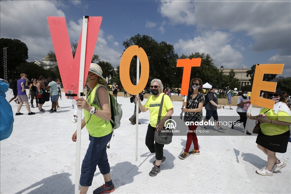 “March On For Voting Rights” Demonstration In Washington DC, USA