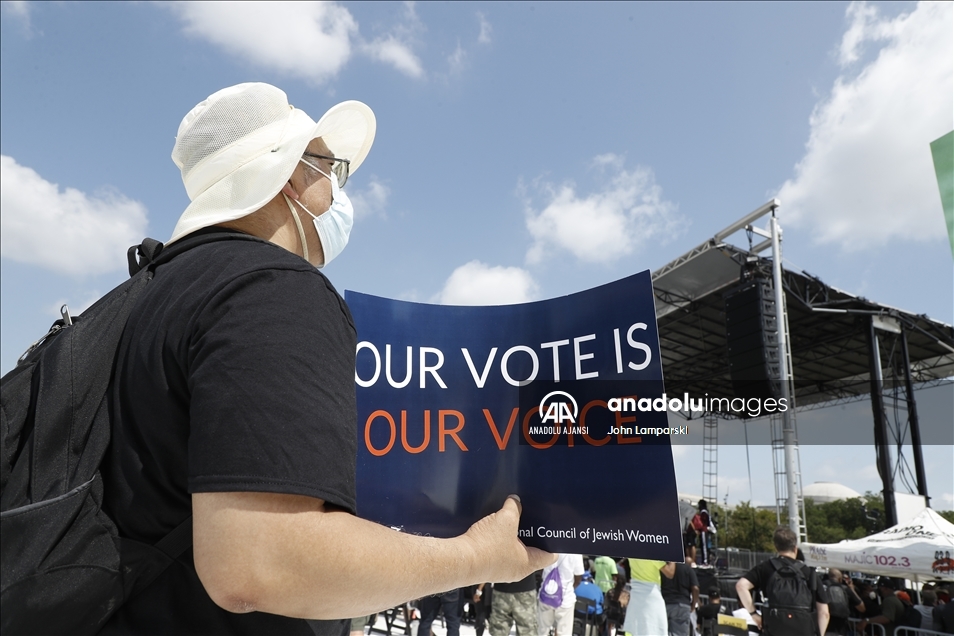 “March On For Voting Rights” Demonstration In Washington DC, USA