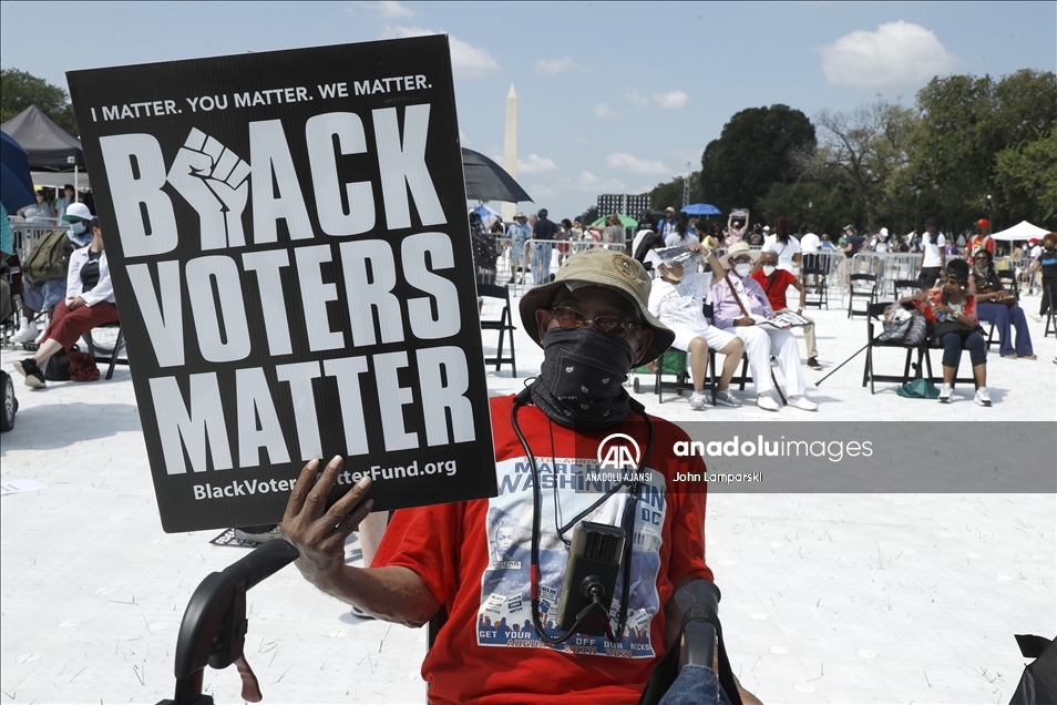“March On For Voting Rights” Demonstration In Washington DC, USA