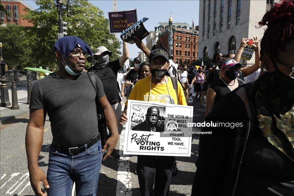 “March On For Voting Rights” Demonstration In Washington DC, USA