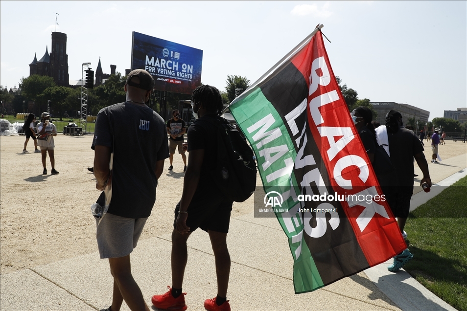 “March On For Voting Rights” Demonstration In Washington DC, USA