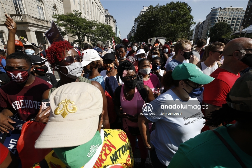 “March On For Voting Rights” Demonstration In Washington DC, USA