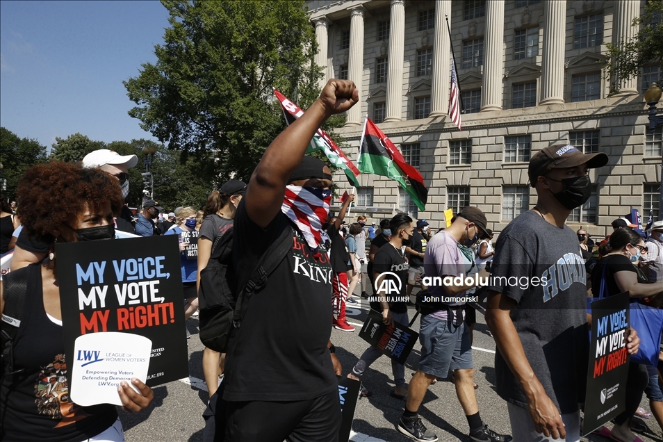 “March On For Voting Rights” Demonstration In Washington DC, USA