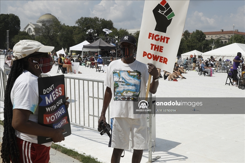“March On For Voting Rights” Demonstration In Washington DC, USA