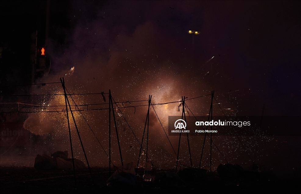 İspanya'da "Las Fallas" Festivali