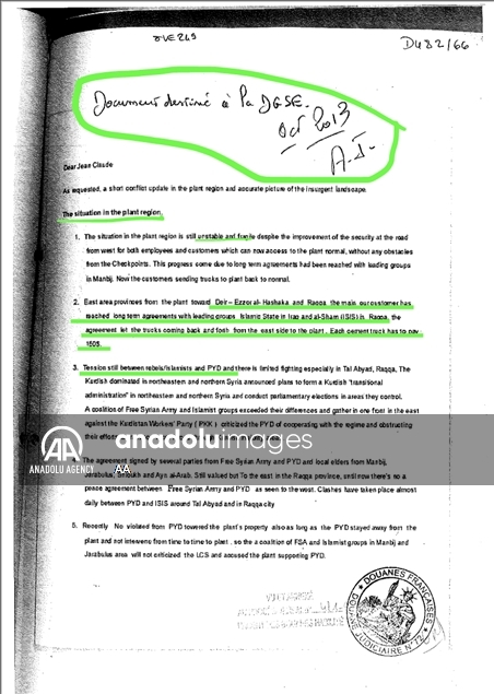 В распоряжение АА попали документы, доказывающие связь французской Lafarge с ДЕАШ