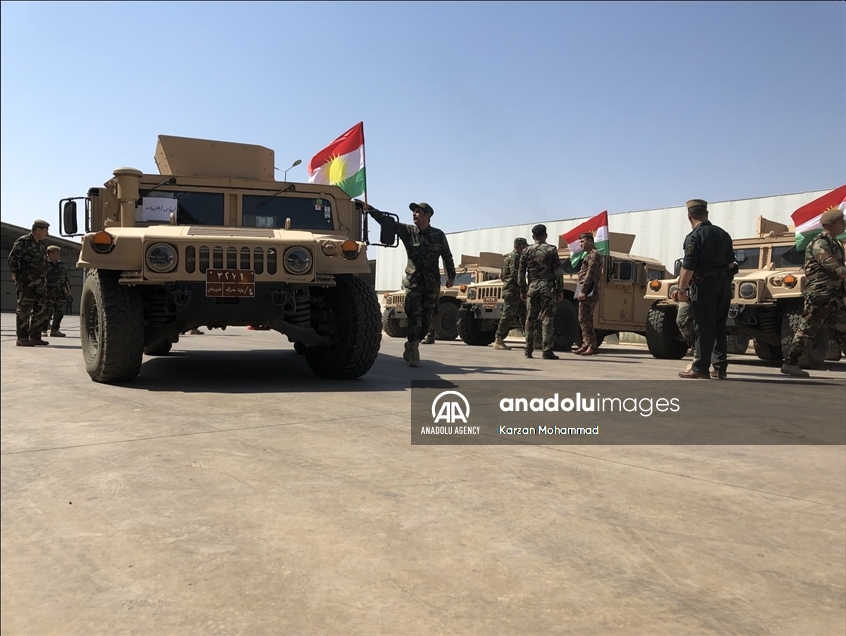 کاروانێکی دیکەی هاوکاری سەربازیی هێزەکانی هاوپەیمانان رادەستی پیشمەرگە کرا