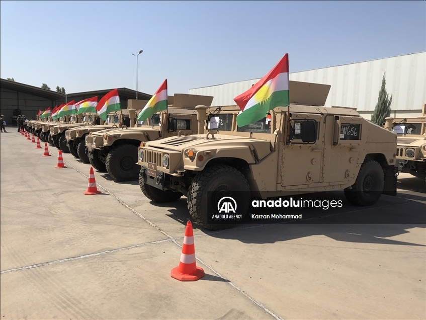 کاروانێکی دیکەی هاوکاری سەربازیی هێزەکانی هاوپەیمانان رادەستی پیشمەرگە کرا