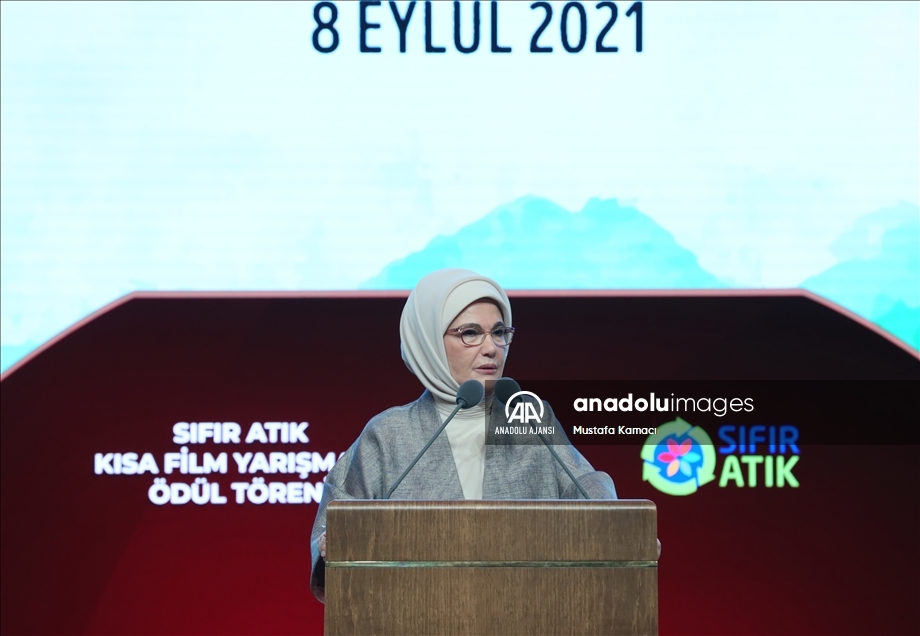 Emine Erdoğan, Sıfır Atık Kısa Film Yarışması Ödül Töreni'nde konuştu