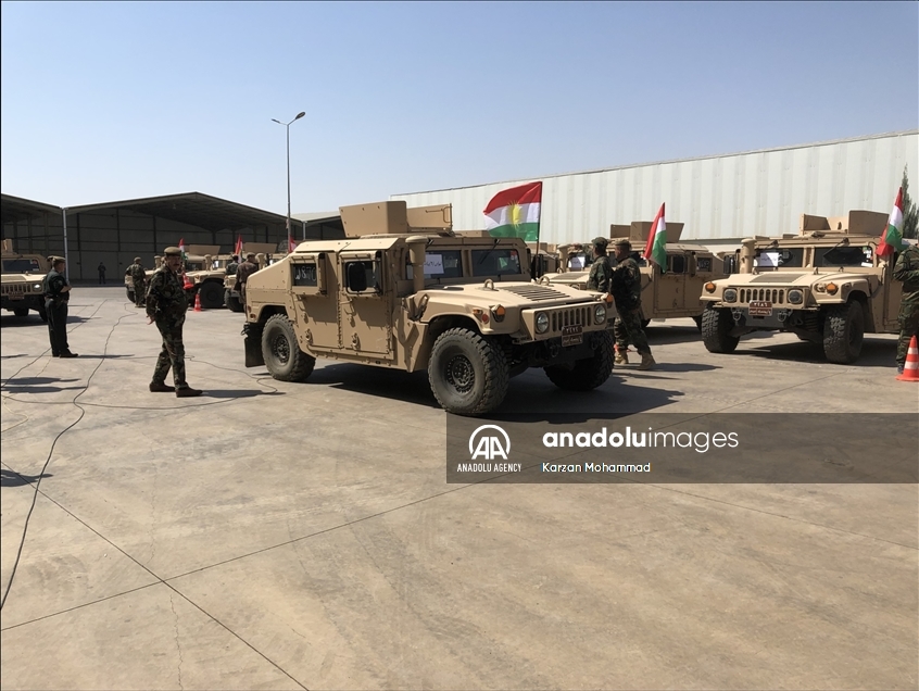 کاروانێکی دیکەی هاوکاری سەربازیی هێزەکانی هاوپەیمانان رادەستی پیشمەرگە کرا