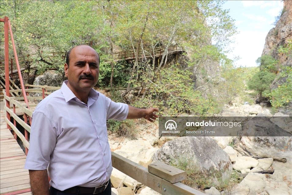 Büyük Menderes Nehri üzerindeki Kısık Kanyonunda sular çekildi