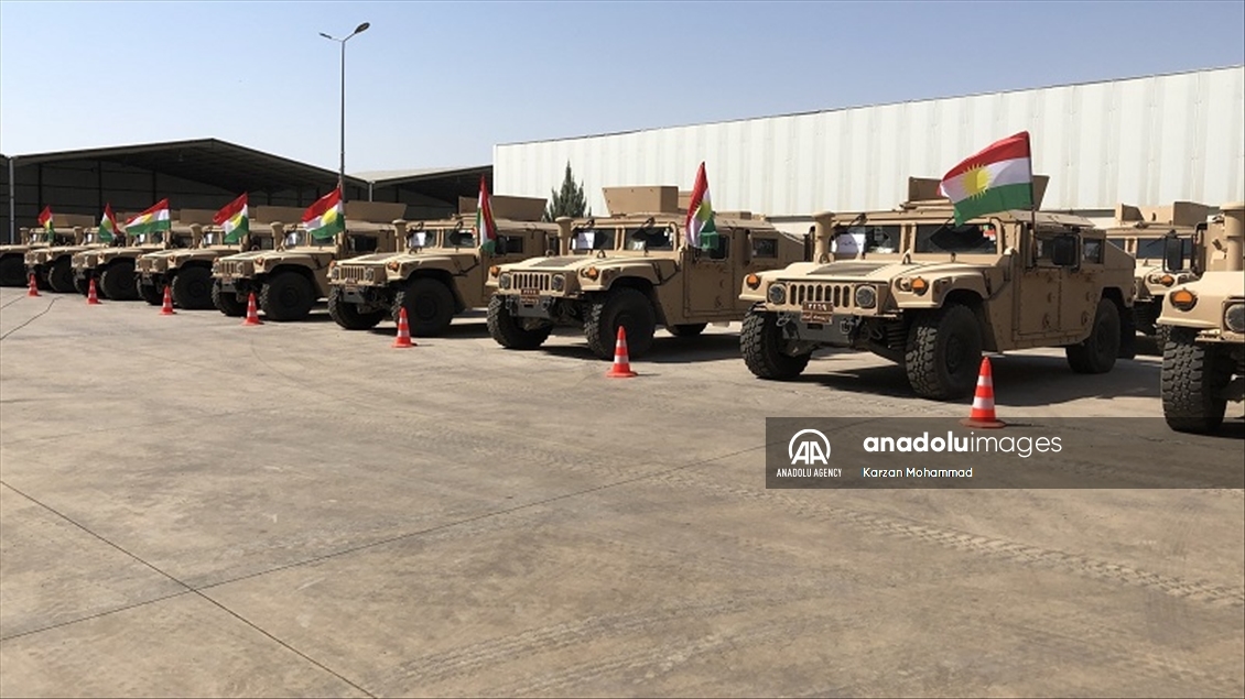 کاروانێکی دیکەی هاوکاری سەربازیی هێزەکانی هاوپەیمانان رادەستی پیشمەرگە کرا