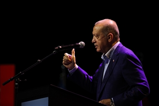 El presidente turco, Recep Tayyip Erdogan, llega a una reunión de la ONU sobre la crisis migratoria en EEUU