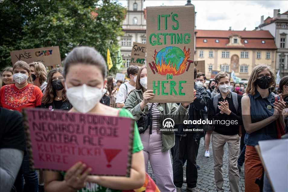 Çekya'da iklim protestosu
