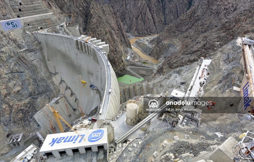 Yusufeli Barajı ve HES inşaatında yüzde 91'lik fiziki gerçekleşme