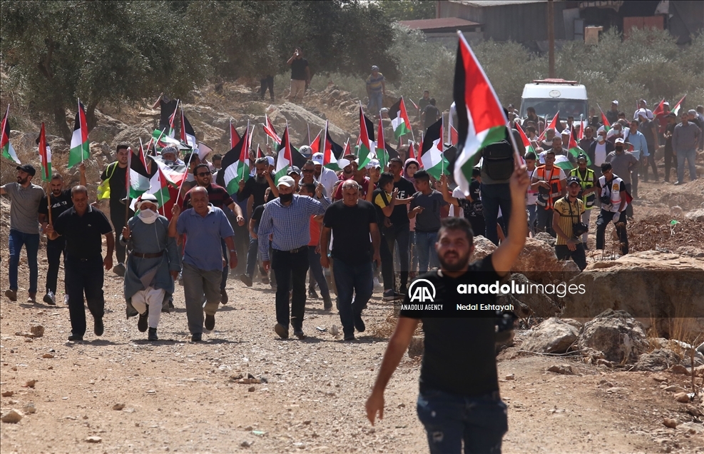 یورش نظامیان اسرائیل به تظاهرات فلسطینیان در کرانه باختری