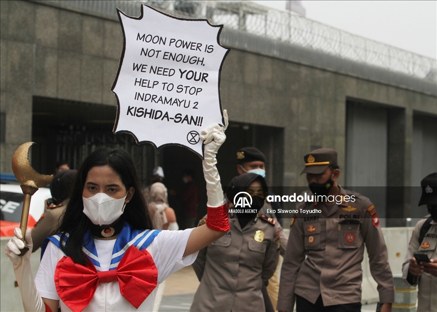 Petani, aktivis lingkungan gelar aksi tolak pendanaan pembangunan pembangkit listrik batu bara