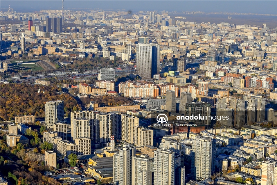 Moskova'nın gökdelenden görünümü