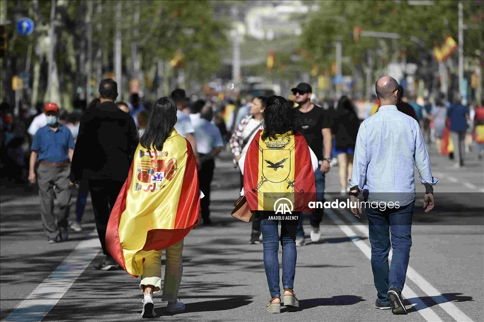En el Día de la Hispanidad, Barcelona es escenario de manifestaciones a favor y en contra de la unidad de España 3